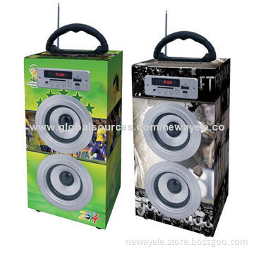2014 Hot Sell Wireless Bluetooth Speaker, Line-in, SD Card, USB, FM, Remote